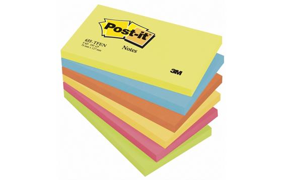 778545 Post-It 655TFEN Notatblokk POST-IT 76x127 Energetic (6) 